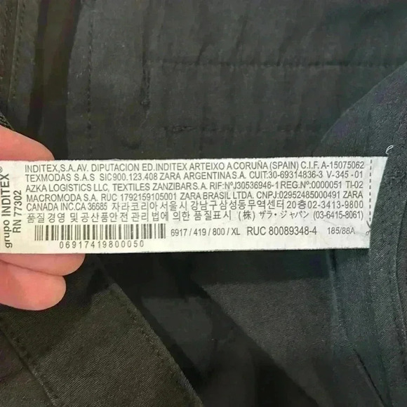 Zara women’s black trouser pants button up w/zipper size xl. Cotton/polyester - Picture 6 of 15